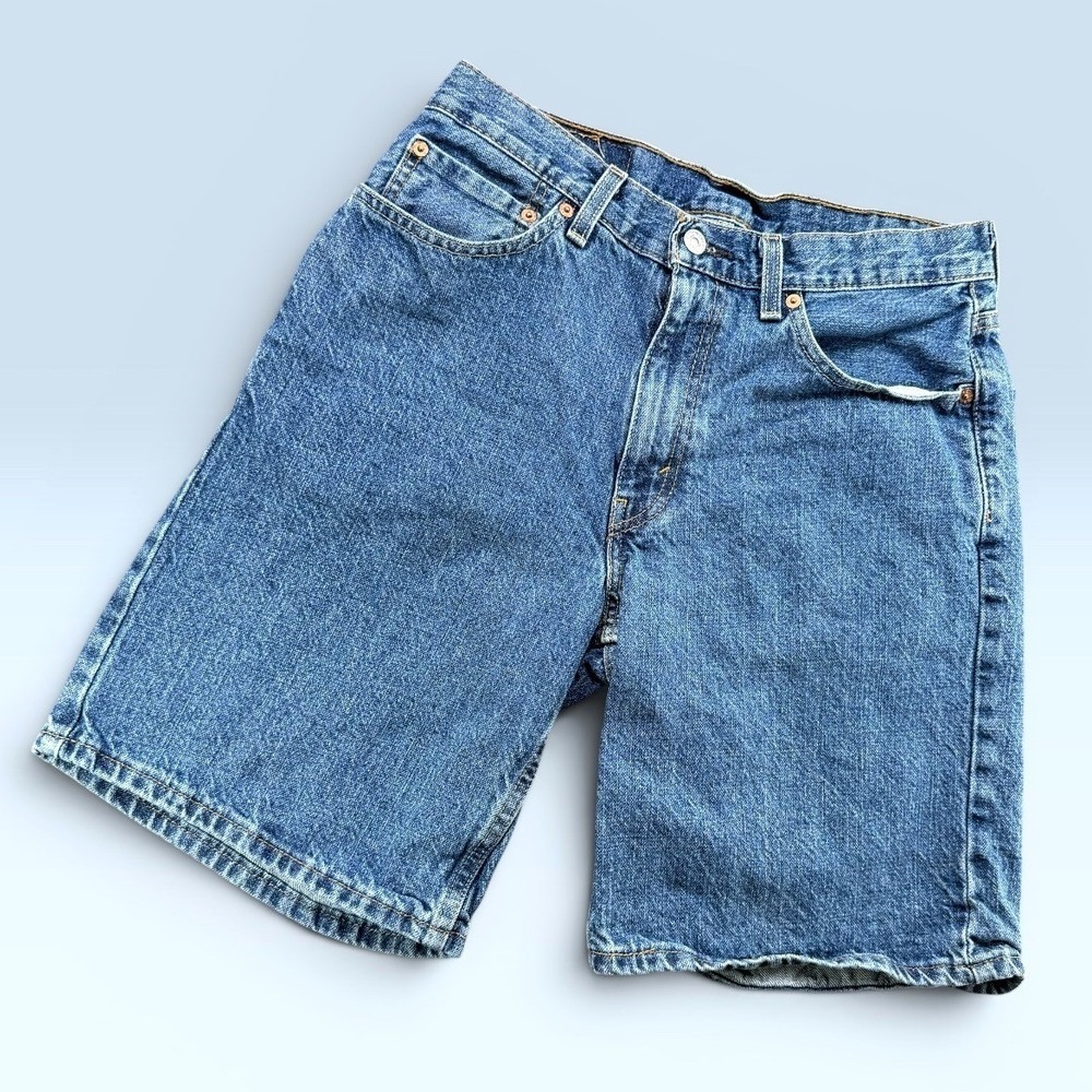 Levi's 550 Relaxed Fit Shorts Men 32 Blue Denim Jeans Medium Wash Classic Style